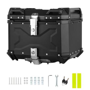 Imagem de Zhjvihx Capa Superior para Motocicleta, Caixa Traseira de Liga de Alumínio Com Trava Dupla de Liberação Rápida e Forro de Couro, para Capacetes, Armazenamento de Equipamento de Equitação (vinagre)