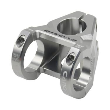 Imagem de EVOSID Haste curta de liga de alumínio CNC ultraleve de 31,8/35 mm para MTB, Downhill, cascalho (titânio, 35 mm)