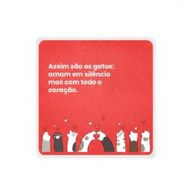 Imagem de Luminária Box Slim Cat Cut Red USB, LED 5W, 20x18x5 cm, Bivolt com Cabo USB 1,2m