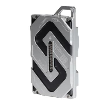 Imagem de Suporte de expansão magnético de alumínio para Samsung SSD T7 - com montagem de parafuso de 1/4 (prata)