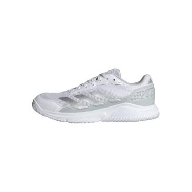 Imagem de adidas Tênis feminino Courtquick Padel, Branco/Prata Metálico/Branco, 36