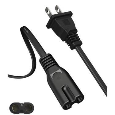 Imagem de Cabo de alimentação CA de 1,8 m para Xbox Series X/S, Xbox One X/S, para Sony PS4 PS5 PS3 Slim PlayStation5 4 3, TV, impressora, alto-falante, cabo de alimentação universal de 2 pinos de substituição