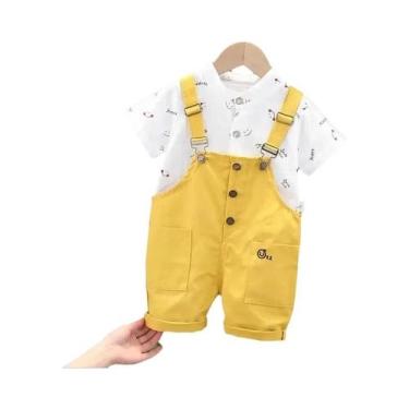 Imagem de Conjunto De Verão Para Bebês Meninos E Meninas 2 Peças: Camiseta E Mac