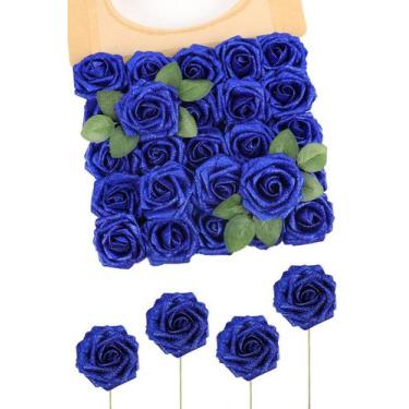 Imagem de Flores Artificiales N&T NIETING de Espuma Azul Marino Brillantes 25 pi