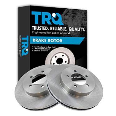 Imagem de TRQ Conjunto de par de rotores de freio a disco dianteiro para Ford Explorer 2002-2005 / Mercury Mountaineer 2002-2005