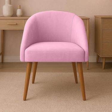 Imagem de Cadeira de Jantar Lua Moderna - Design Contemporâneo e Conforto para Sua Casa(Rosa)