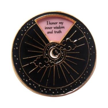 Imagem de Broche De Esmalte Rotativo Com Roda De Cores Para Mochilas E Jaquetas 