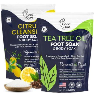 Imagem de Foot Soak FOOT CURE, melaleuca e frutas cítricas com sal de Epsom, pac