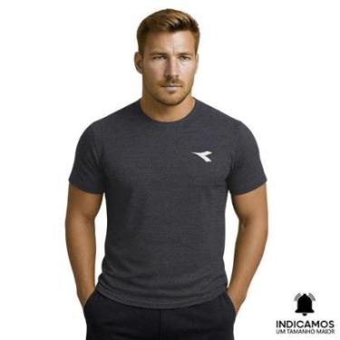 Imagem de Camiseta Diadora Small Logo EXC Masculina - Chumbo XGG-Masculino