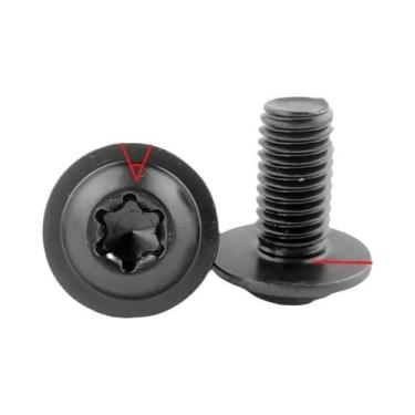 Imagem de Parafuso Torx Prateado/Preto Em Aço Inoxidável 304 M4 M5 M6 M8 Com Cab