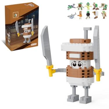 Imagem de MJDDJA Kit de montar boneco de ação Brainrot italiano, brinquedos Brainrot, blocos de construção STEM criativos, presente de decoração de mesa colecionável para adultos e adolescentes a partir de 14