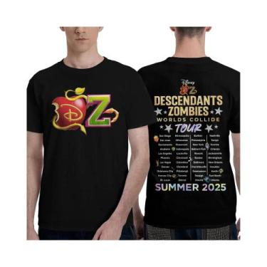 Imagem de Camiseta De Algodão Solta Feminina Disney Descendants Zombies Worlds C