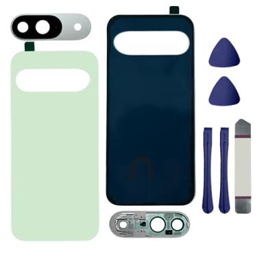 Imagem de Para substituição de vidro traseiro Pixel 9 com lente de câmera traseira para Google Pixel 9 5G Capa traseira de vidro com fitas pré-instaladas + ferramentas (não adequado para Pixel 9 Pro XL/9 Pro