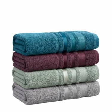 Imagem de Kit 4 Toalhas De Banho Marselha 100% Algodão Alta Absorção 70cm x 140cm 327 Gramatura