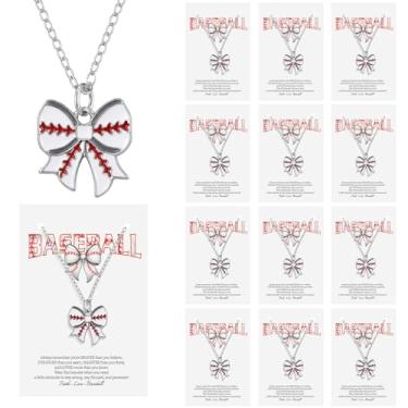 Imagem de Cunno Conjunto de 12 colares, presentes para mulheres, meninas, com pingente esportivo, com cartão, acessórios esportivos, joias, amantes de equipe, jogadores, presentes, about 19 inch, Metal, Liga