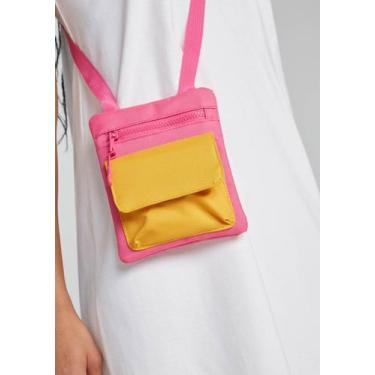 Imagem de Bolsa Tiracolo Feminina Pequena Em Sarja - Hering, UNI, Rosa chiclete