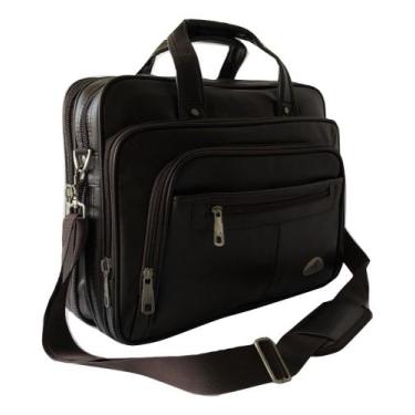 Imagem de Pasta Couro Maleta Bolsa Masculina P Trabalho Livros Documentos Notebo