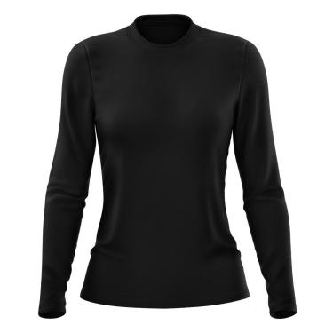 Imagem de Camiseta Manga Longa Feminina Dry Lisa Proteção Solar Treino Praia Gênero:Mulher;Tamanho:M;Cor:-Feminino