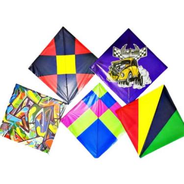 Imagem de Pipa, Pacote De Raia, Peixinho 34x34cm, Com 20 Unidades - Real Seda