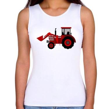 Imagem de Regata Feminina Trator - Foca na Moda, Branco, P