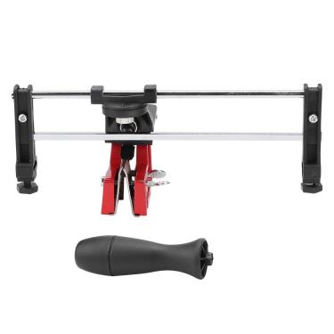 Imagem de CUOFYUNL Ferramenta guia de arquivamento de corrente de motosserra portátil Barra de metal montada manual afiador de corrente