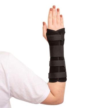 Imagem de Tala Longa para Punho Bilateral Mercur - Preta - Tamanho GG