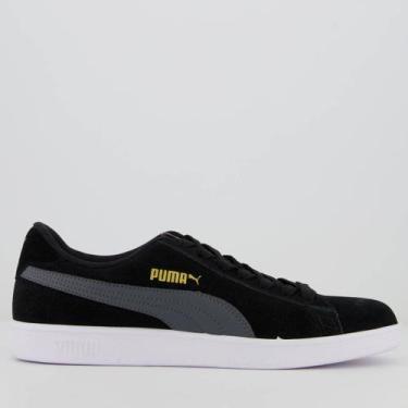 Imagem de Tênis Puma Smash V2 Preto e Dourado, 41