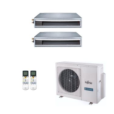 Imagem de Ar-Condicionado Multi Split Inverter Fujitsu 23.000 (2x Evap Duto 18.000) Quente/Frio 220V