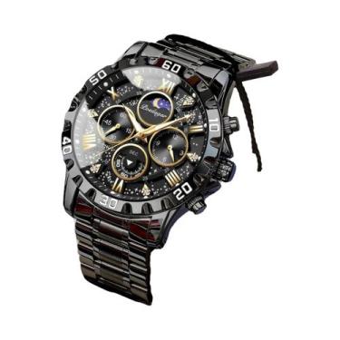 Imagem de Relógio Masculino De Luxo À Prova d'Água Com Luz, Cronógrafo De Quartz