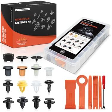 Imagem de A-Premium Kit de clipes de retenção de carro de 150 peças (15 tamanhos) compatível com Nissan Altima 2019-2024, para-choque dianteiro para-choque capô guarnição de porta capa auto pino de plástico