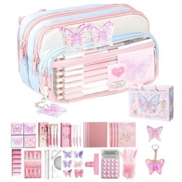 Imagem de Estojo | Artistico Com Canetas Coloridas - Necessaire De Grande Capacidade - Para Estudantes Jovens E Adultos Escola Universidade Rotulacao Escrita