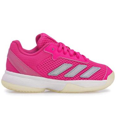 Imagem de Tênis Adidas Courtflash Júnior Rosa e Prata, 35