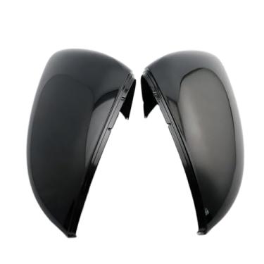 Imagem de Compatível com vw golf mk7 7.5 gti r touran l asa lateral do carro espelho retrovisor capa de fibra de carbono padrão preto(Black)