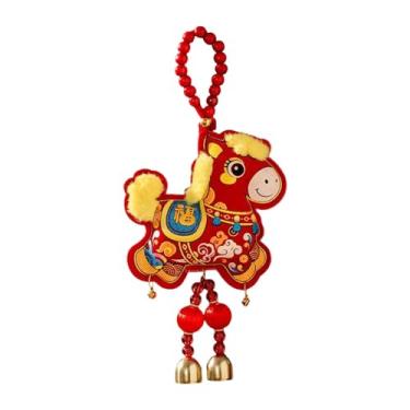 Imagem de Vaveren Enfeite de Ano Chinês 2026, Pingente da Sorte para Porta, Enfeite para Pendurar, Ideal para o Festival da Primavera, para Sala de Estar, Loja de, Cavalo