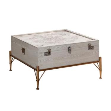 Imagem de Mesa de centro de madeira maciça pequena mesa de centro sofá mesa lateral criativa escritório luz luxo simples mesa lateral cabeceira pequena mesa de quarto (B)