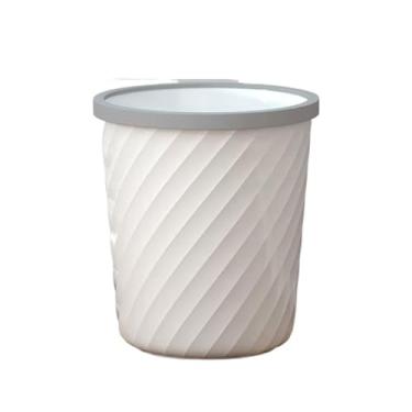 Imagem de Lndoor Lixeira doméstica grande capacidade dormitório sem tampa cozinha sala de estar cesta de papel simples moderna lata de lixo (B, grande)