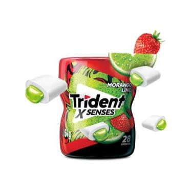 Imagem de Trident X Senses Morango + Limão, 3unidades