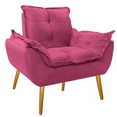 Imagem de Poltrona Opala Palito Sintético Pink - Doce Sonho Móveis