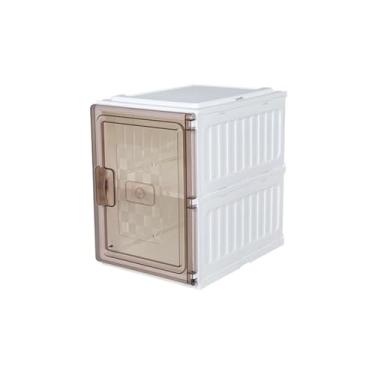 Imagem de Organizador de sapatos transparente dobrável caixa de sapatos de plástico espesso organizador de sapatos bola economia de espaço armário de sapatos armário de sapatos (tamanho: pequeno) (uma cor zzzz)