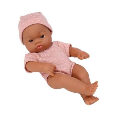Imagem de Boneca Bebê Reborn Africana Negra 20cm, Brinquedo De Alta Qualidade Co