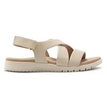 Imagem de Sandália Usaflex Feminina Em Couro Textura Fecho-Flex AL3702-Feminino