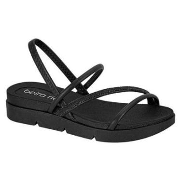 Imagem de Sandália  Feminino Beira Rio Pele Firenze Strech Confort - Preto-Feminino
