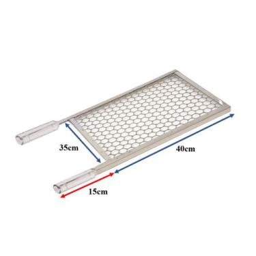 Imagem de Grelha Moeda De Inox 430 Tamanho 35x40 Cm Para Churrasqueira - Major B