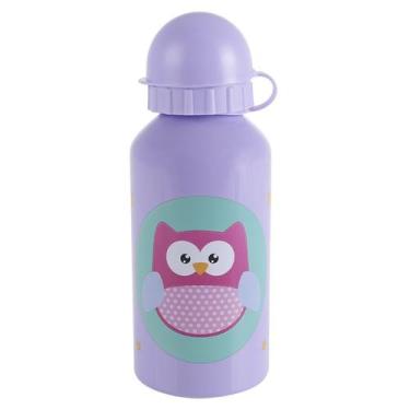 Imagem de Squeeze Feminina Bichinhos Inox 400ml Infantil - Coruja Lilás - Art Ho