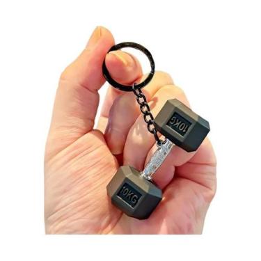 Imagem de Chaveiro De Halteres De PVC 3D Para Entusiastas De Fitness, Pingente C