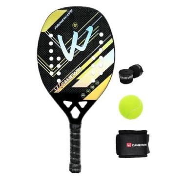 Imagem de Raquete de tênis de padel CAMEWIN em fibra de carbono 18k 360g + 10g