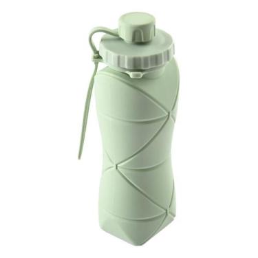 Imagem de Garrafa de água dobrável portátil de silicone 600ml para chá ao ar liv