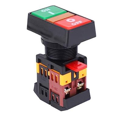 Imagem de Garosa Interruptor de Botão Duplo PPBB-30N, Liga/desliga Momentaneamente Com Luz LED, 380VAC para Aplicações de Controle Industrial (380 V)