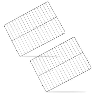 Imagem de Rack de forno WB48T10063, peça de substituição de aço inoxidável 304, compatível com General Electric, GE, forno Hotpoint AP4538468, PS2577619, 61 cm x 43 cm, 2 pacotes