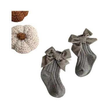 Imagem de Meias De Inverno Para Meninas, Grossas E Quentes, De Algodão Tricotado